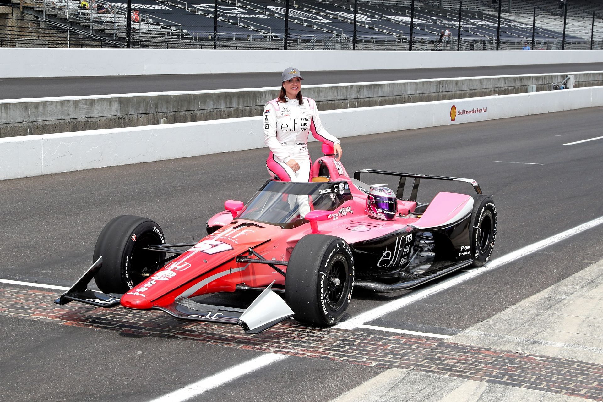 Katherine Legge at the NTT IndyCar Series Indianapolis 500 Qualifying - Source: Getty