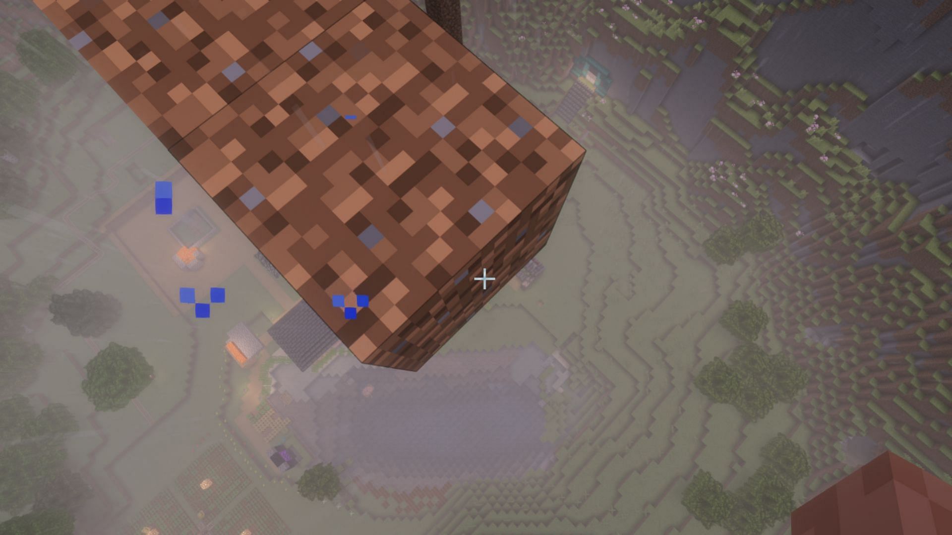 Crosshair placement should be precise to be able to place blocks quickly (Image via Mojang Studios)