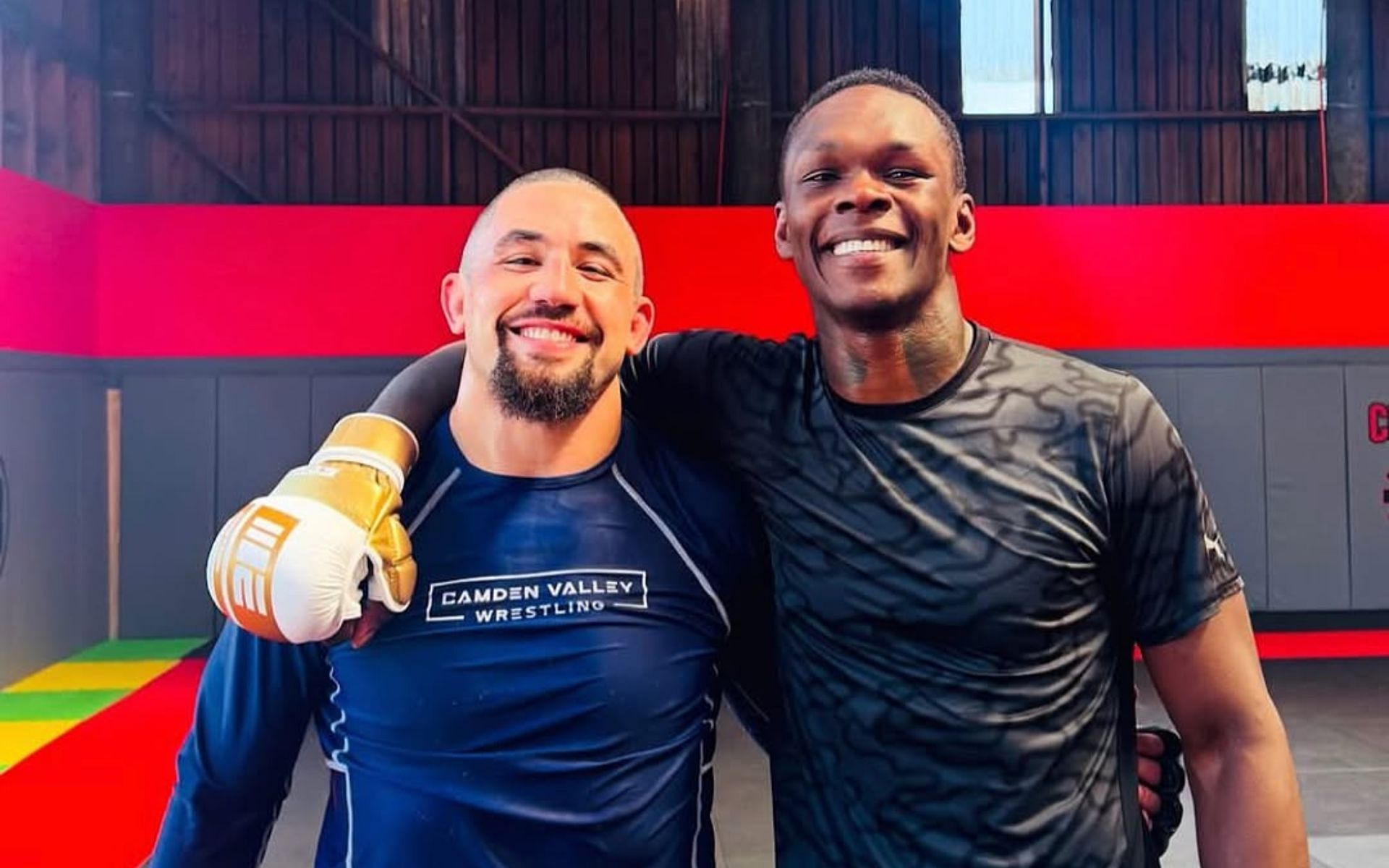 Robert Whittaker (left) is happy with his friendship with Israel Adesanya (right). [Image courtesy: @robwhittakermma on Instagram]