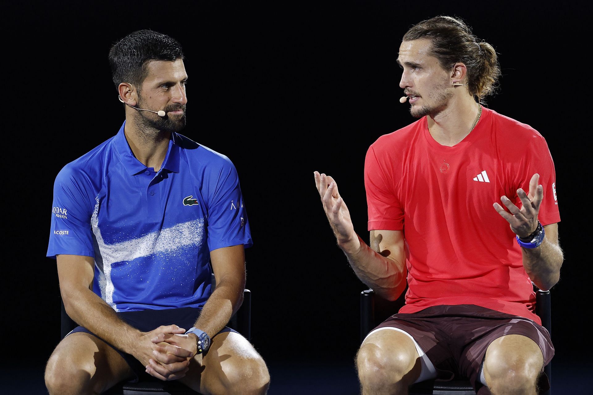 Novak Djokovic and Alexander Zverev at the Australian Open 2025. (Photo: Getty)