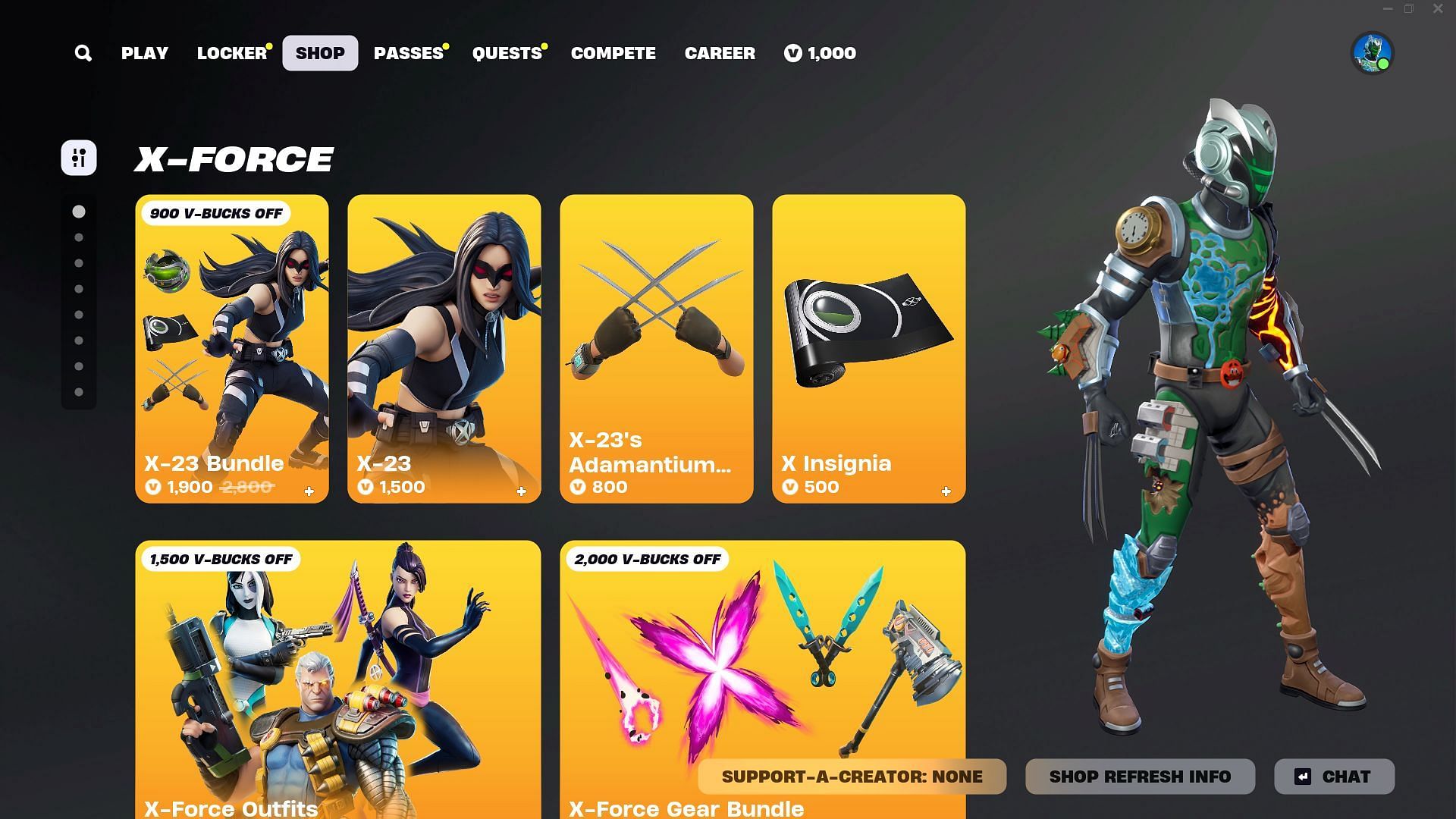 You can also purchase the X-23 skin in Fortnite separately (Image via Epic Games)