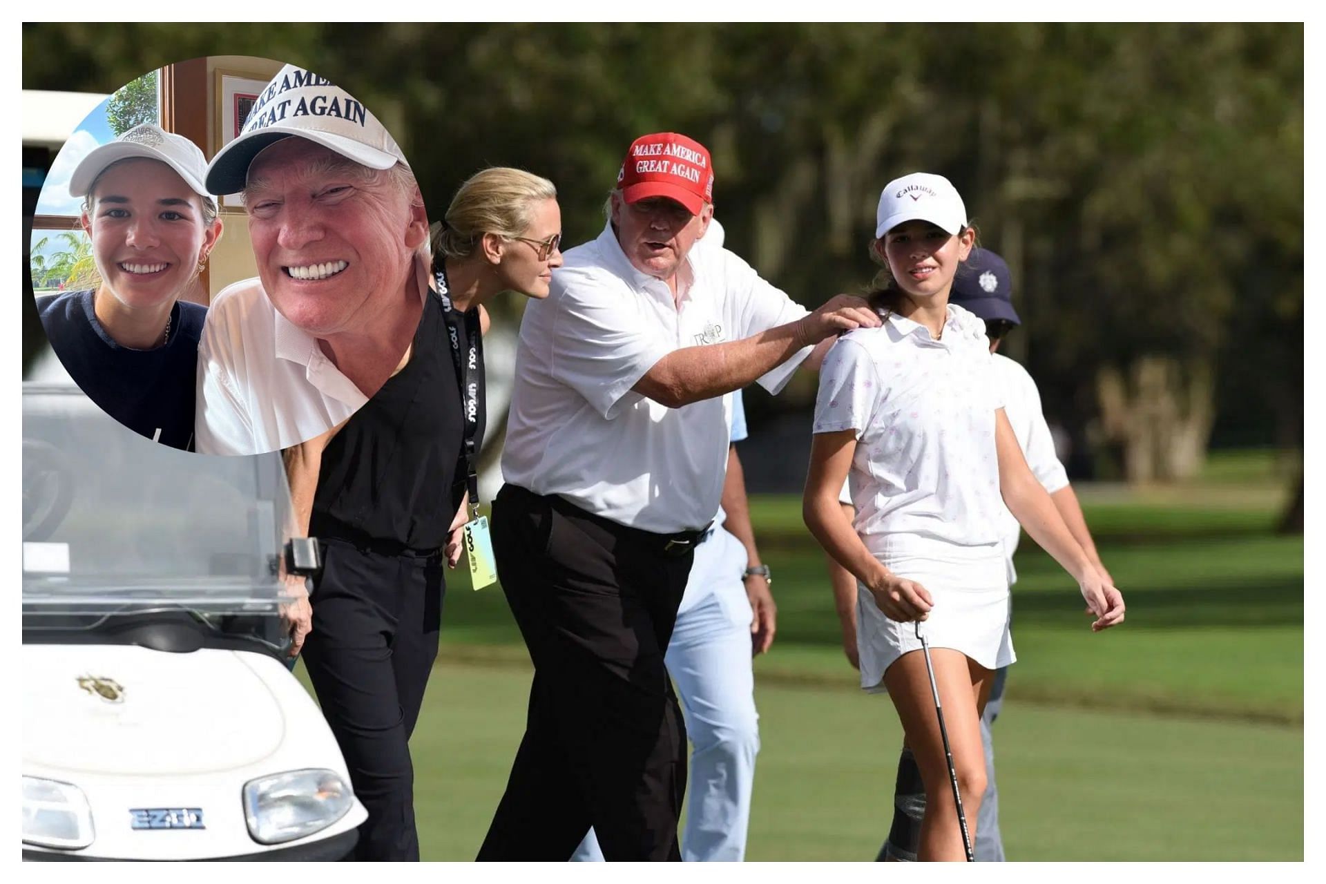 Donald Trump and Kai Trump (Image Source: Getty, instagram@kaitrumpgolfer)