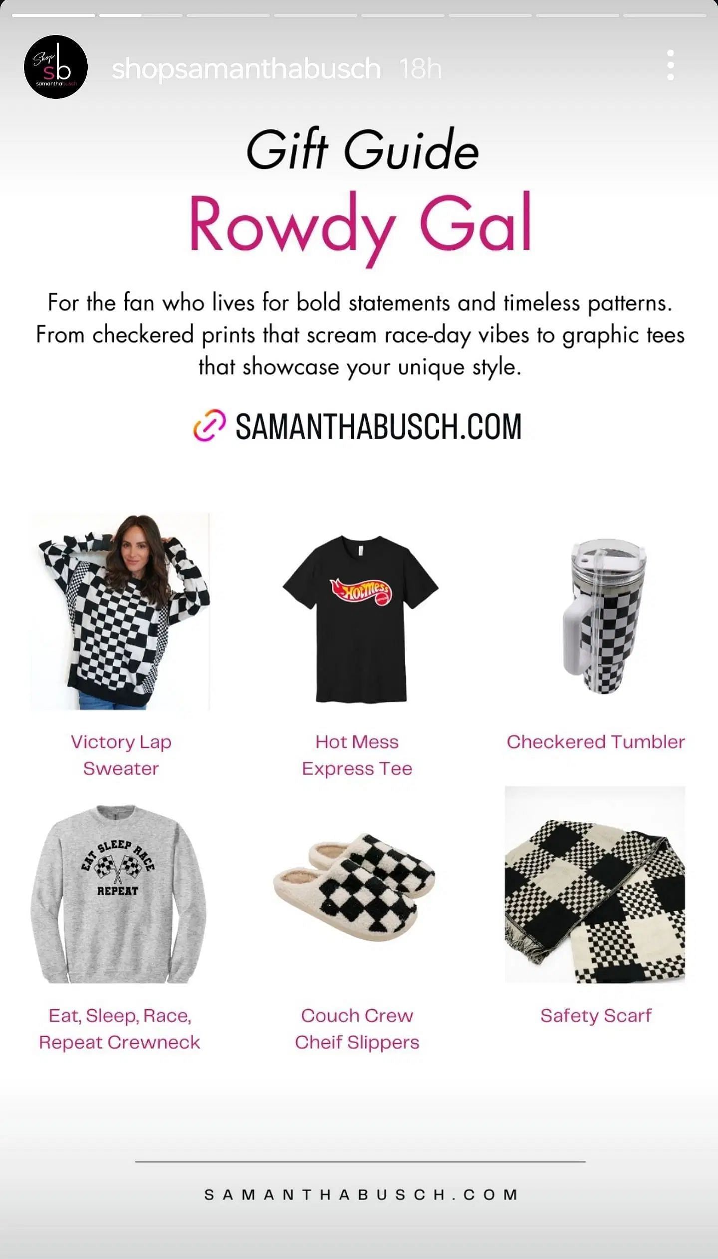 Samantha Busch&#039;s website - Source: via @shopsamanthabusch on Instagram