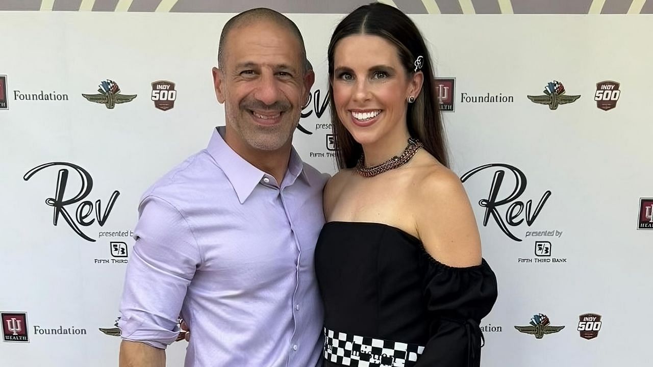 Tony Kanaan with his wife Lauren | Image via Instagram (@laurenbkanaan)