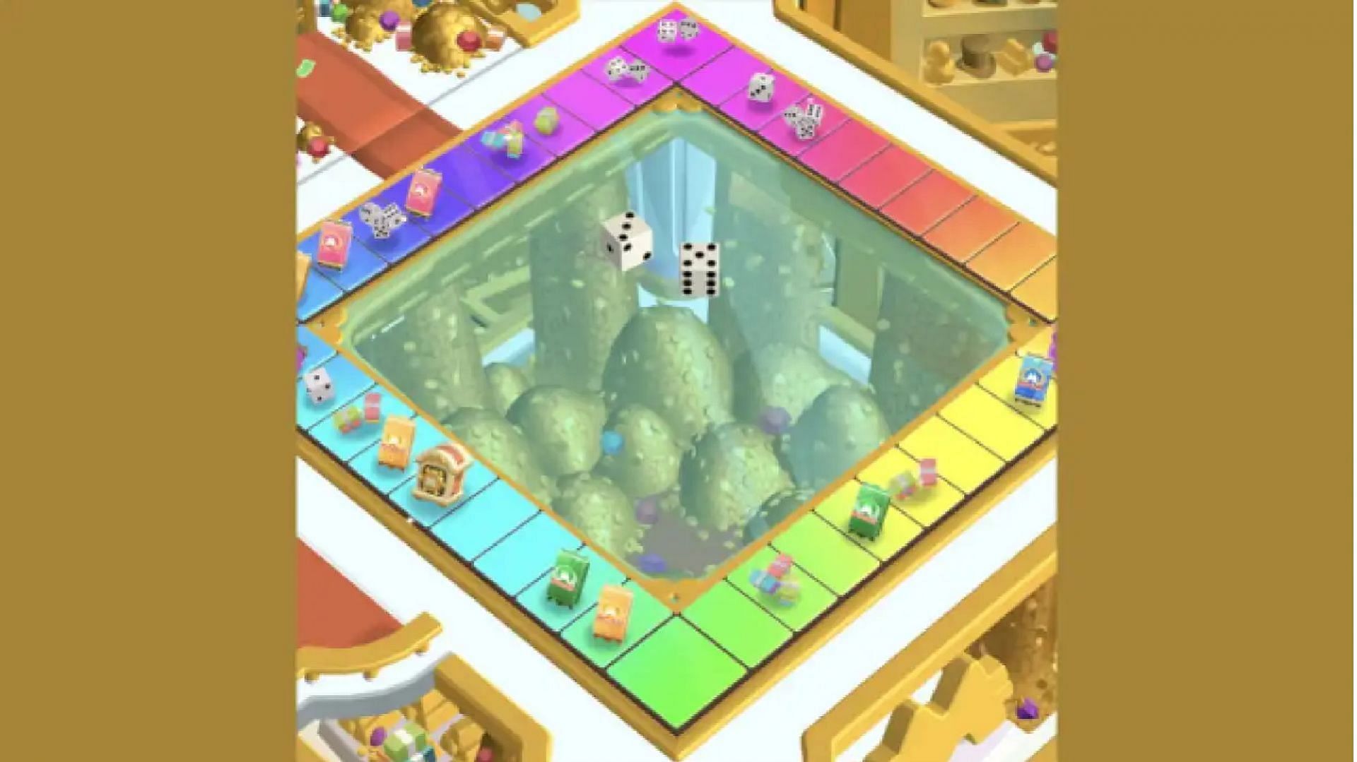 The tiles in the Bank of Monopoly Board are different (Image via Scopely)