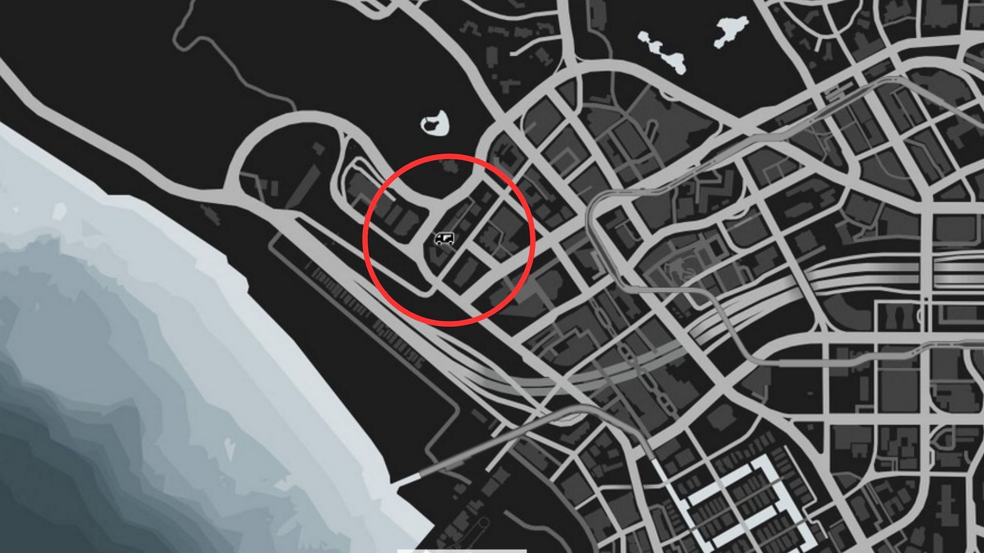 The exact coordinates of the GTA Online Gun Van Location Today (Image via Rockstar Games)