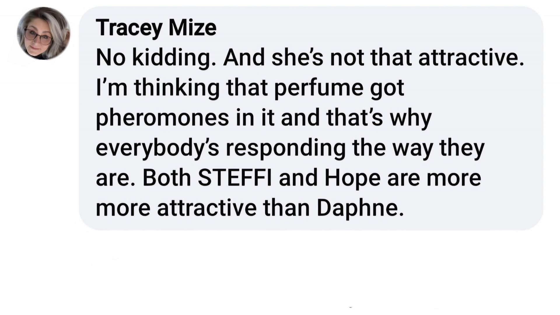 A fan analysing what could be the reason behind Daphne and her admirers (Image via Rosie Paine / Facebook)