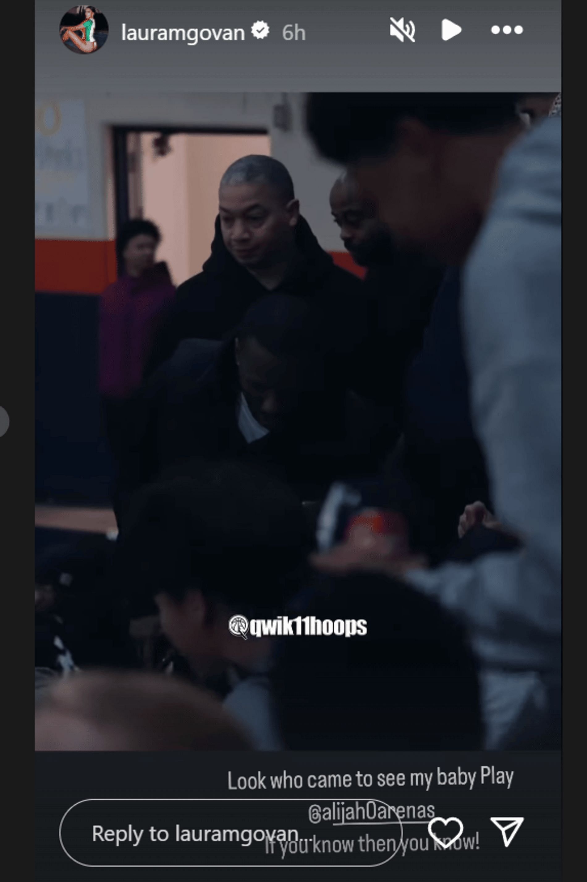 Laura Govan reacts to Rich Paul and Tyronn Lue watching son Alijah Arenas&#039; play (Source: Instagram,/ lauramgovan)