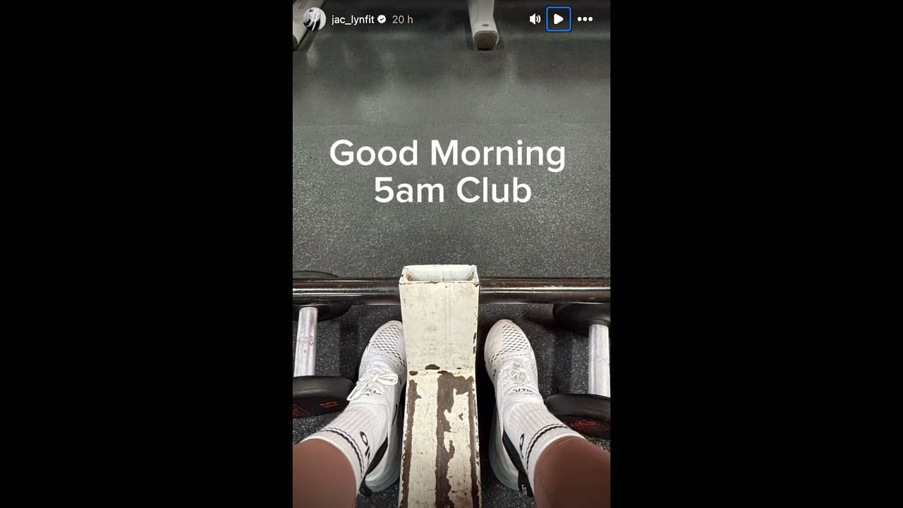 Screenshots of Jaclyn Cordeiro&#039;s Instagram Stories (Images from- Instagram/@jac_lynfit)