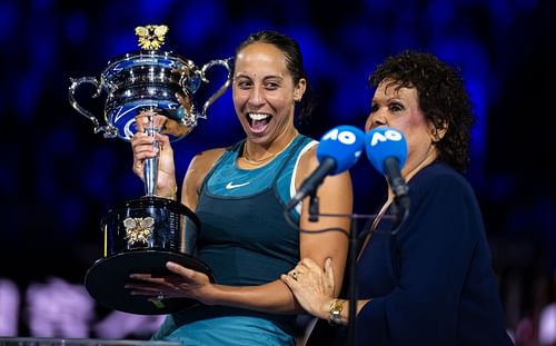 Madison Keys with the Australian Open trophy (Image Source: Getty)