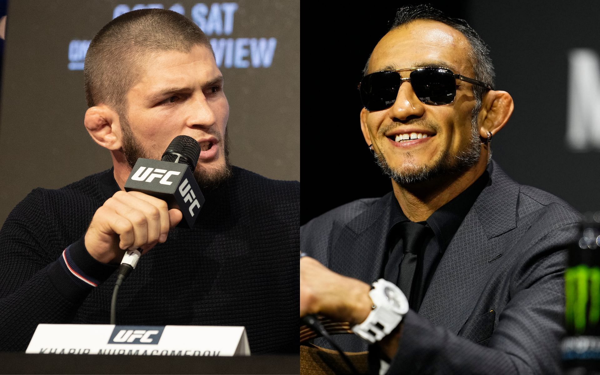 Khabib Nurmagomedov (left) and Tony Ferguson (right) have been at odds for many years [Images courtesy: Getty Images]