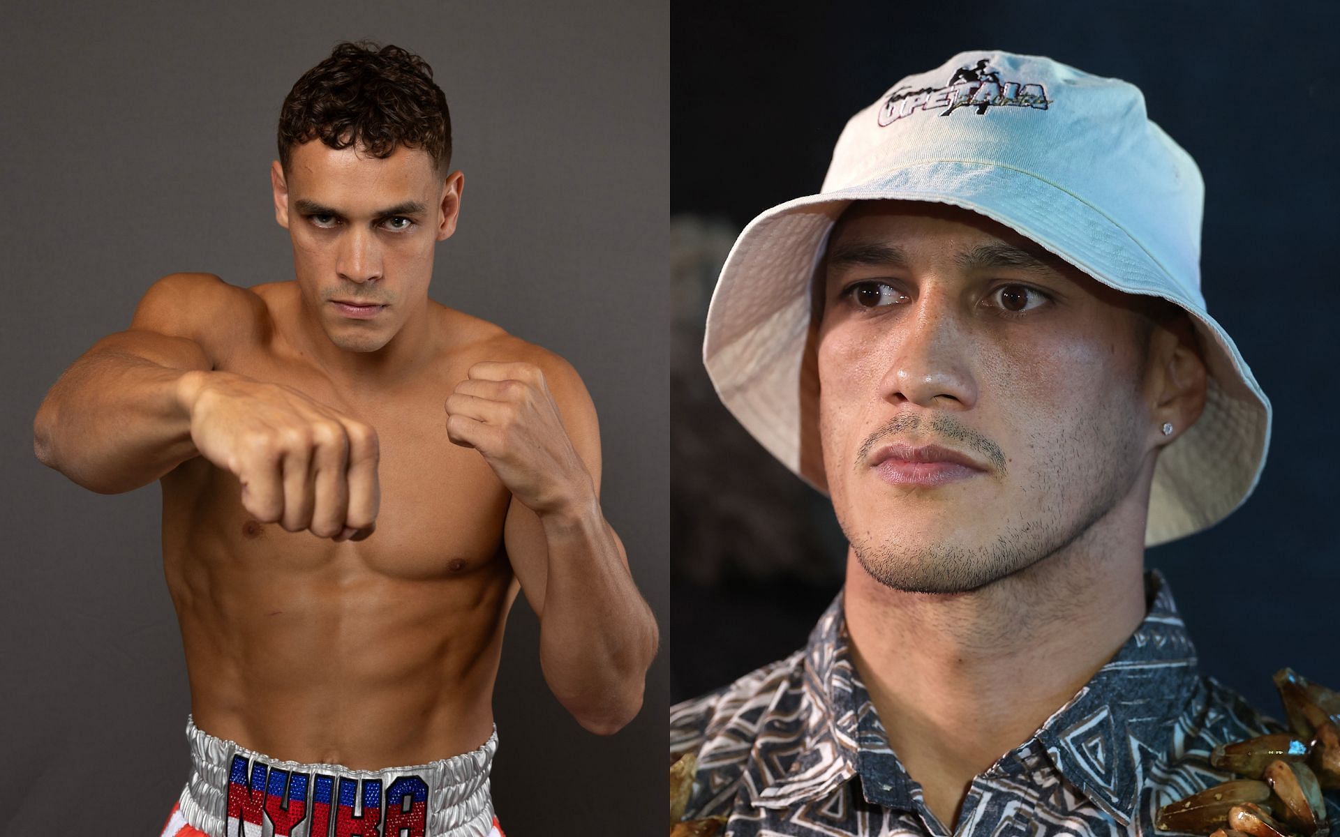 David Nyika (left) is on a collision course with Jai Opetaia (right) [Images courtesy: Getty Images]