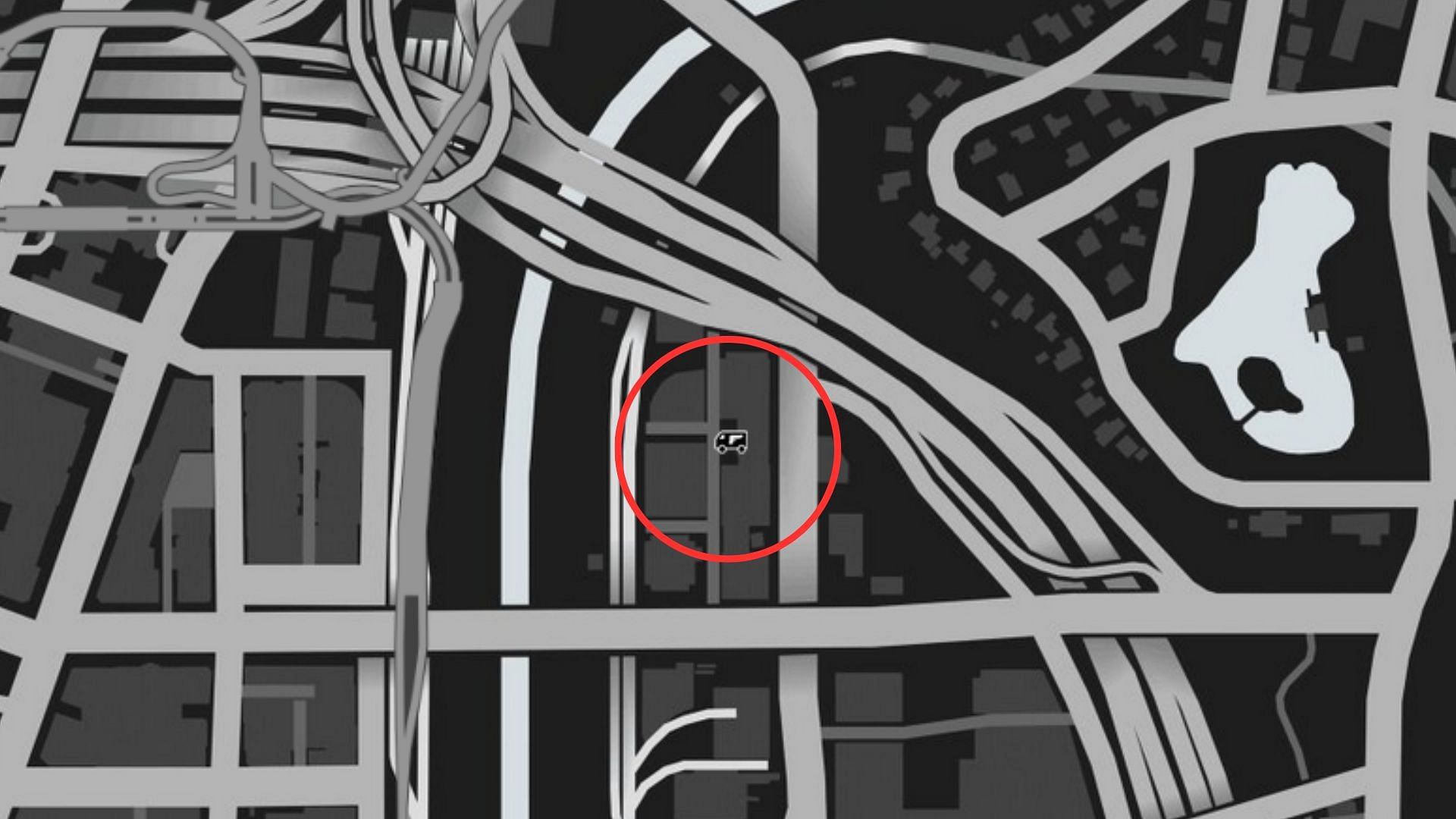 The exact coordinates of the GTA Online Gun Van Location Today (Image via Rockstar Games)