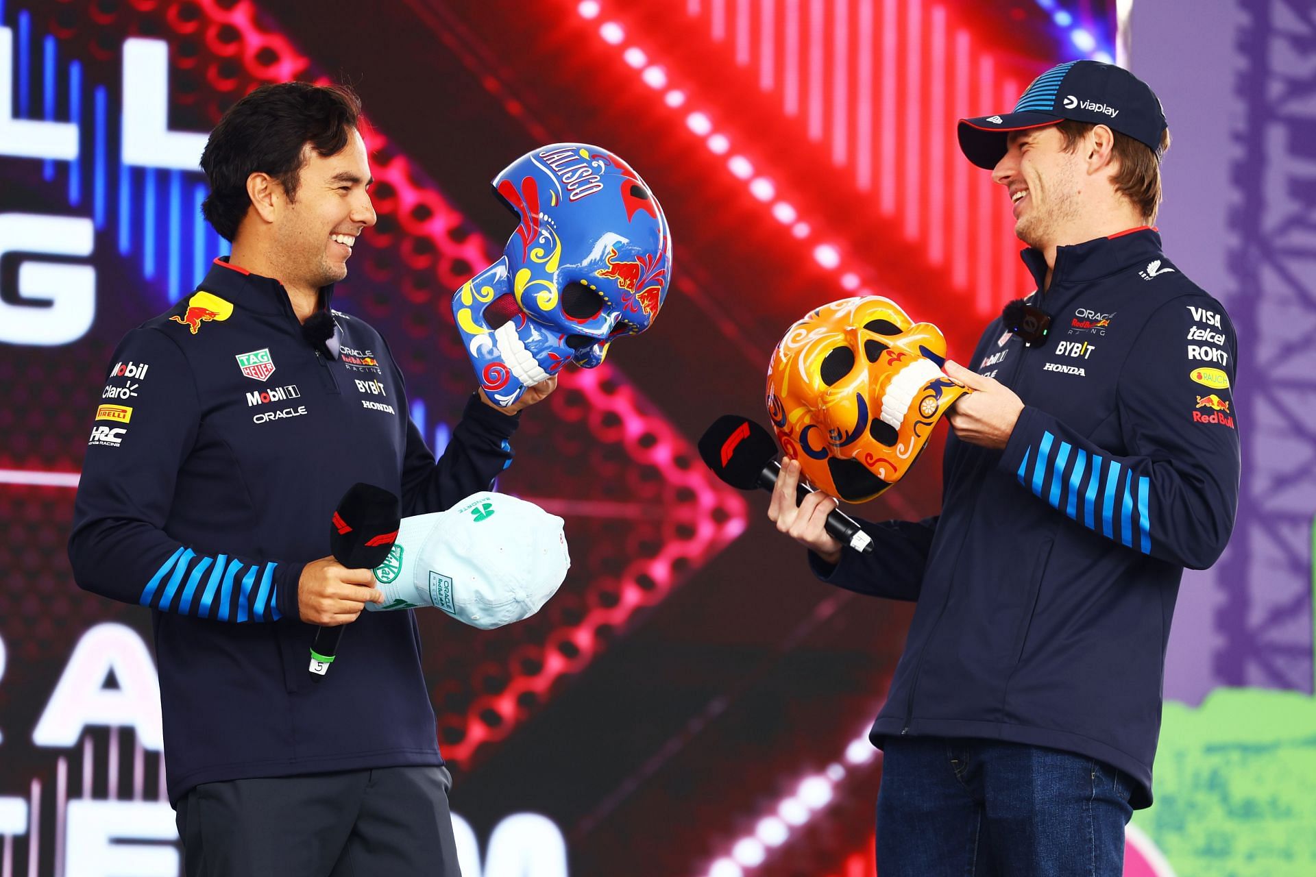 Max Verstappen with Sergio Perez (Image Source: Getty)