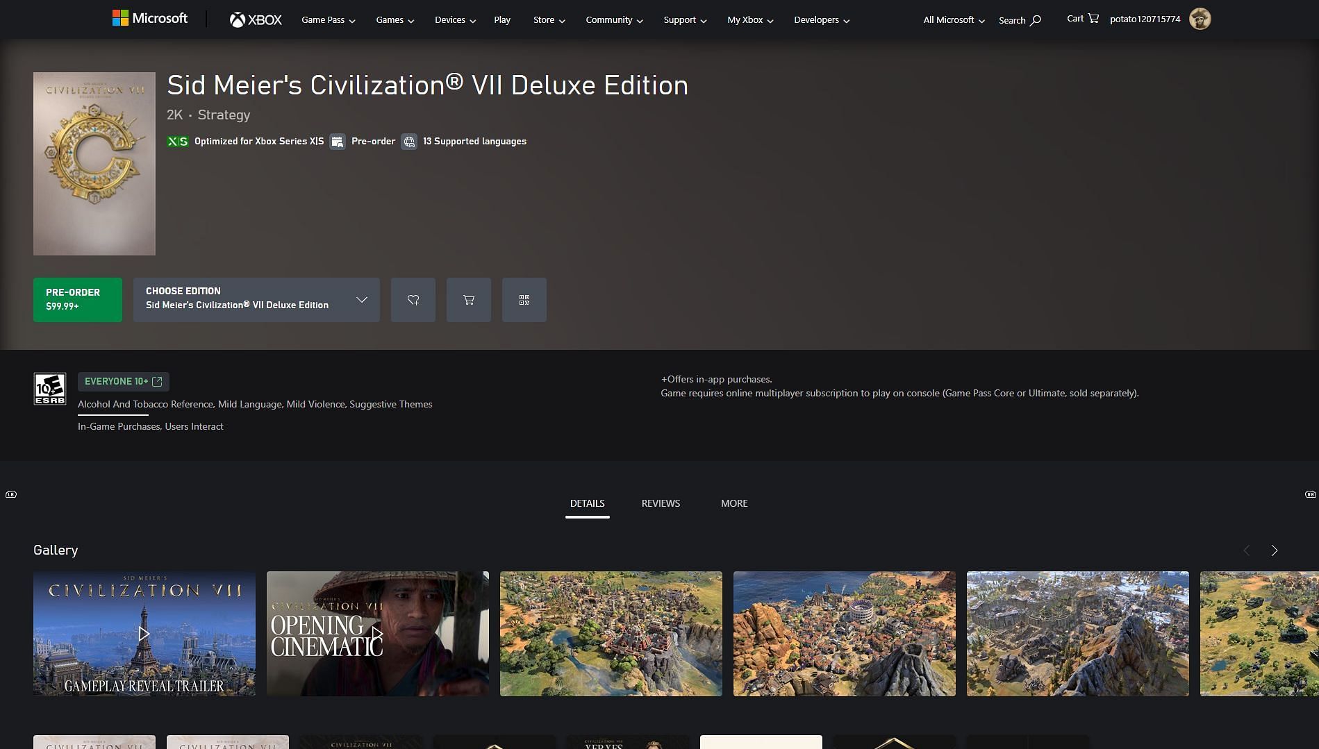 Civilization 7 Deluxe Edition (Image via 2K)