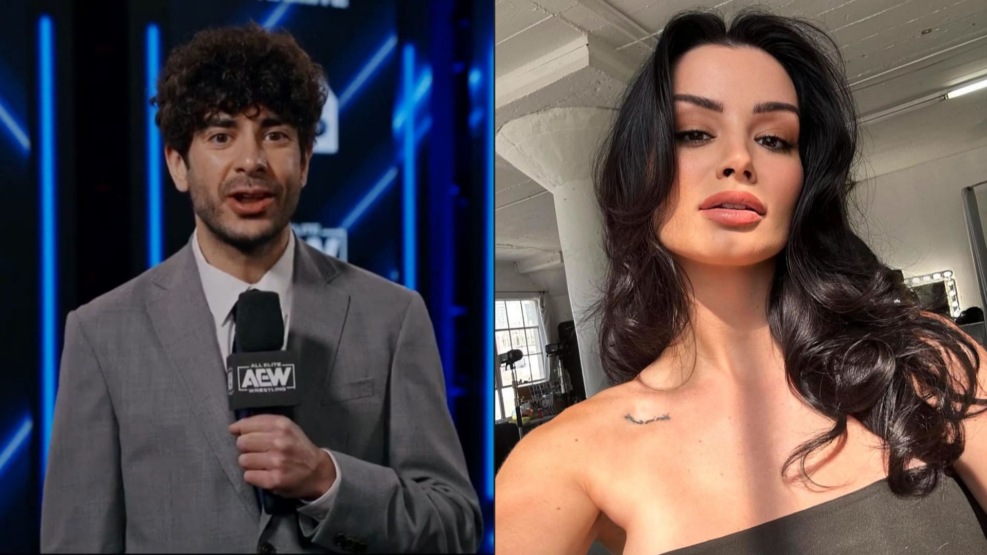 Tony Khan (left) and Saraya (right) (Image credits: AEW&rsquo;s YouTube and Saraya&rsquo;s Instagram)