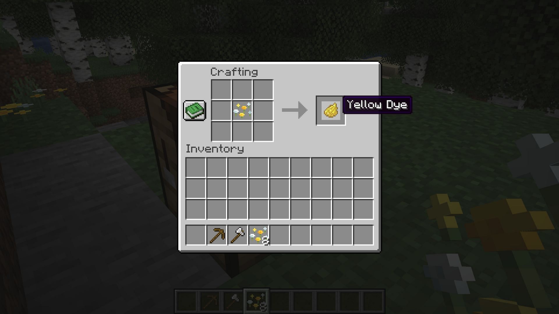 The wildflower can be used to craft yellow dye in the game (Image via Mojang Studios)