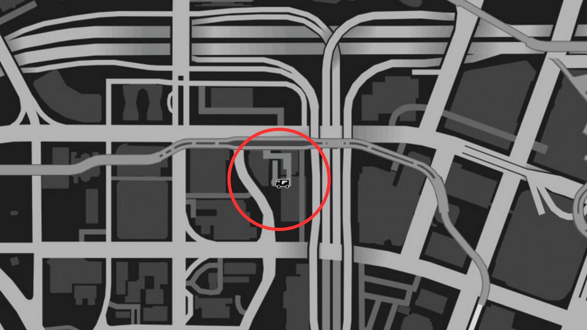 The exact coordinates of the GTA Online Gun Van Location Today (Image via Rockstar Games)v