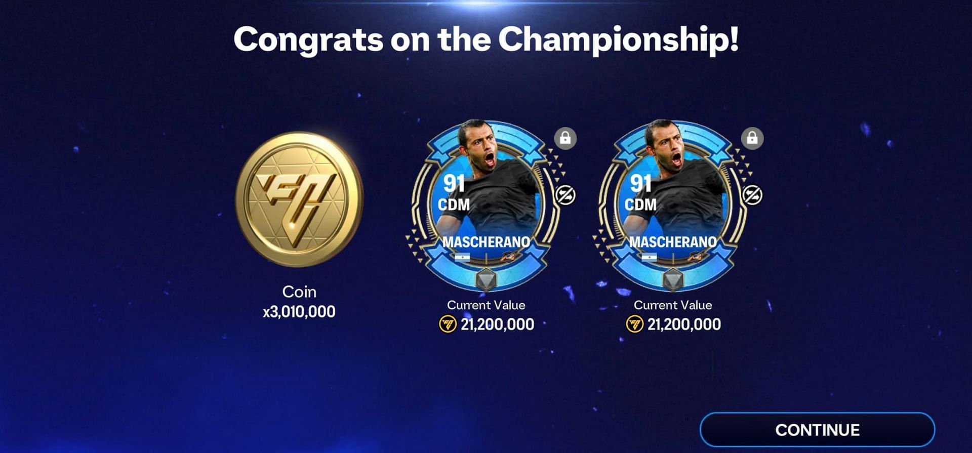 EA FC Mobile Scouting Camp challenge&#039;s champion rewards (Image via EA Sports)