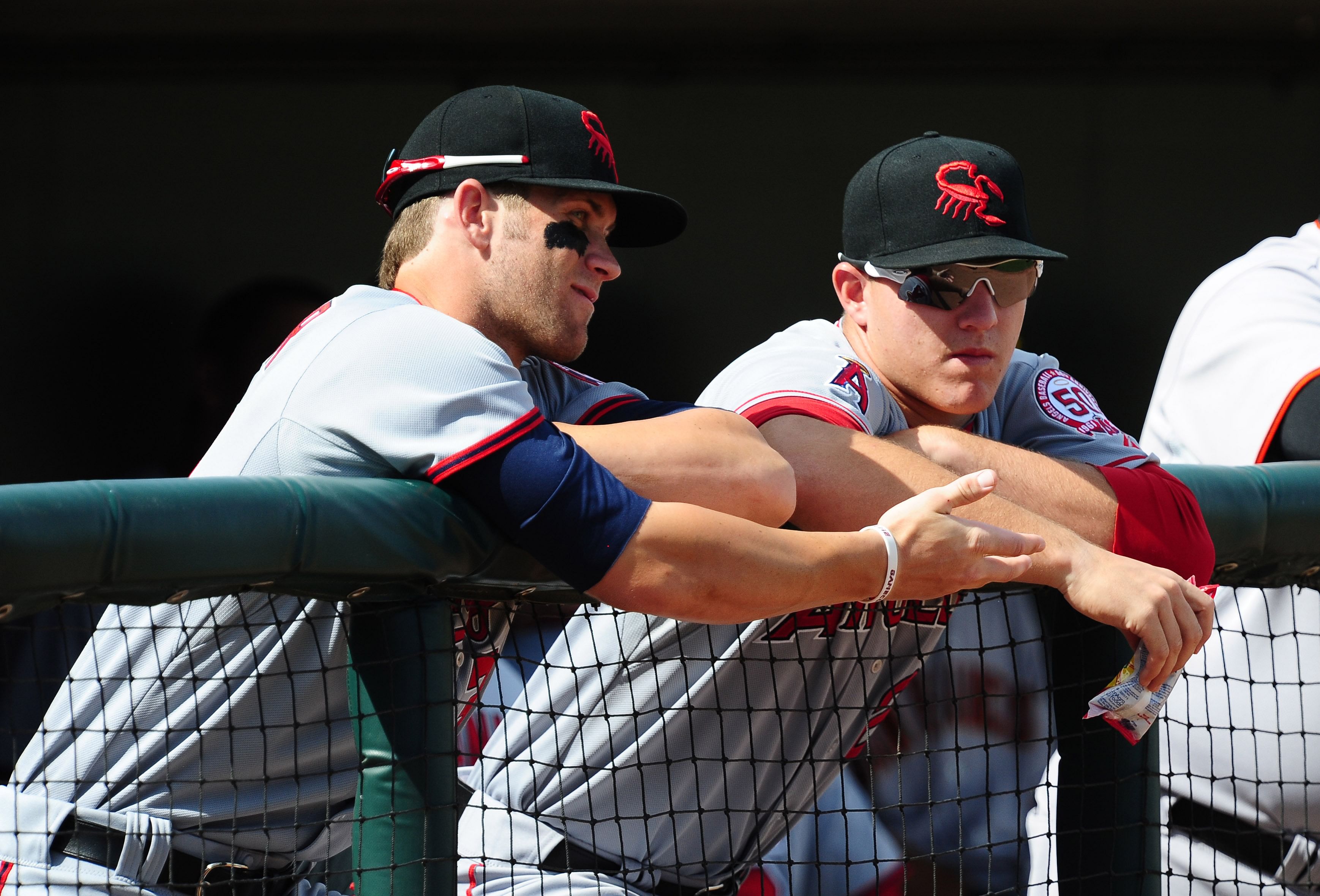 Mike Trout and Bryce Harper (Photo via IMAGN)