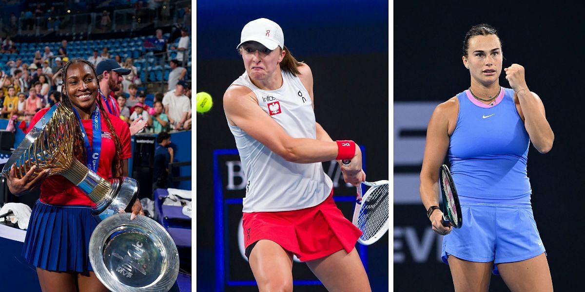 Coco Gauff, Iga Swiatek and Aryna Sabalenka - Source: Getty