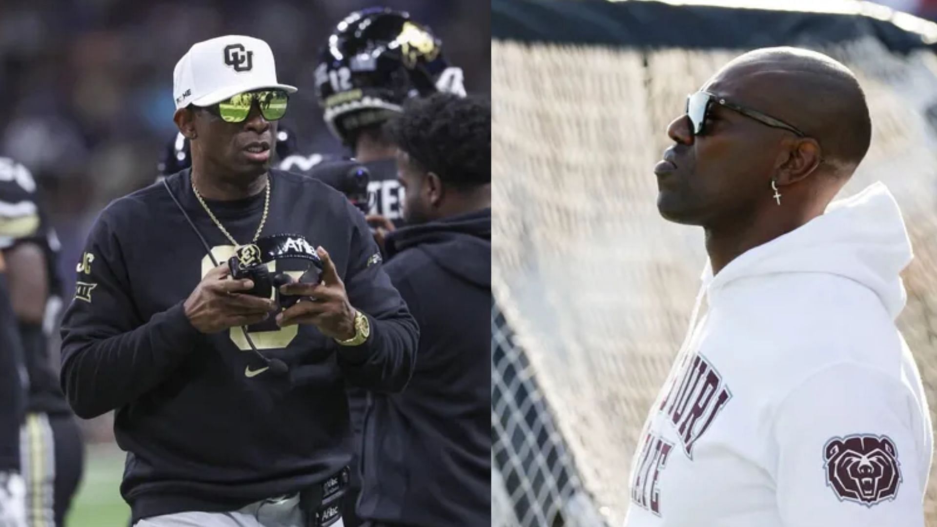 Coach Deion Sanders and Terrell Owens