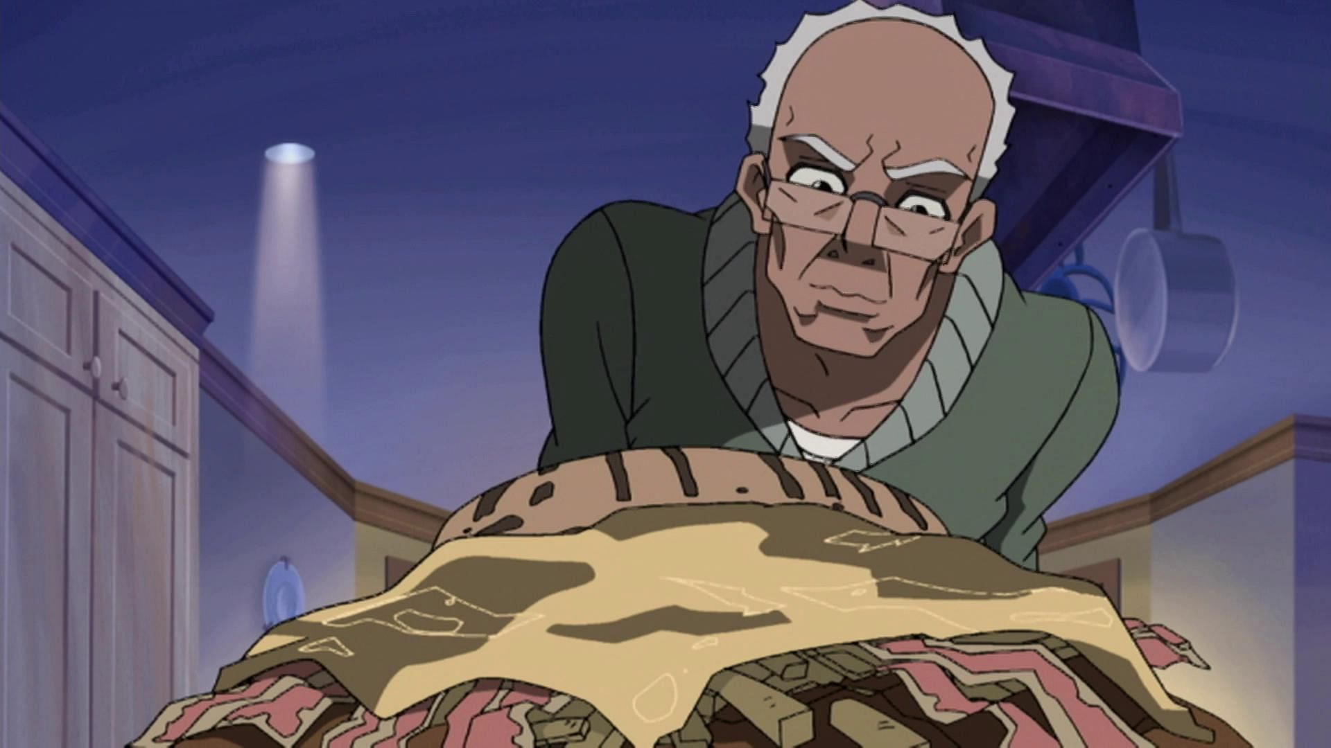 Robert Freeman making the Luther burger in The Boondocks (Image via Adult Swim)