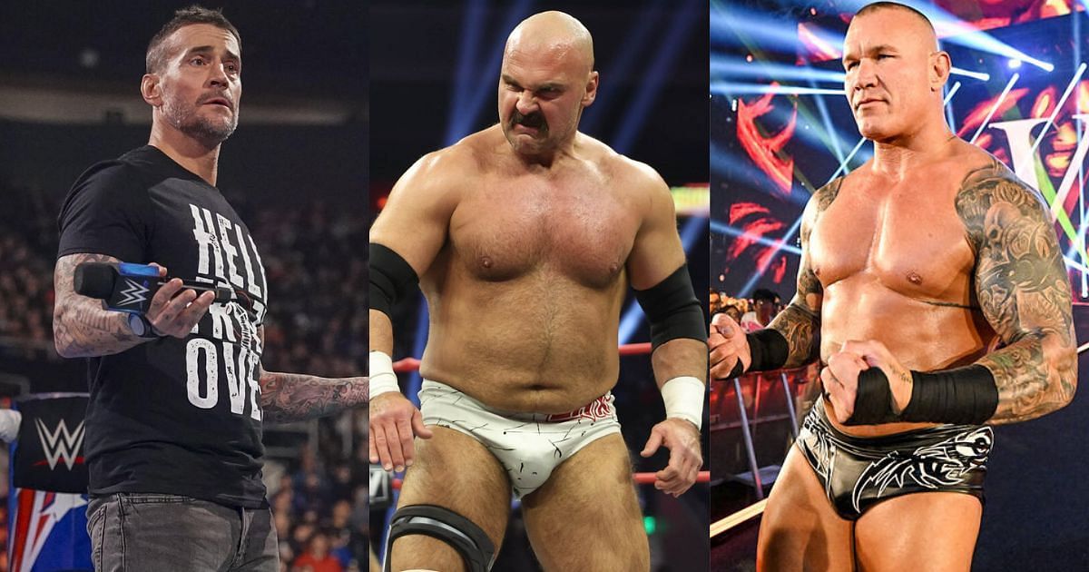 CM Punk (left), Dax Harwood (middle) and Randy Orton (right)