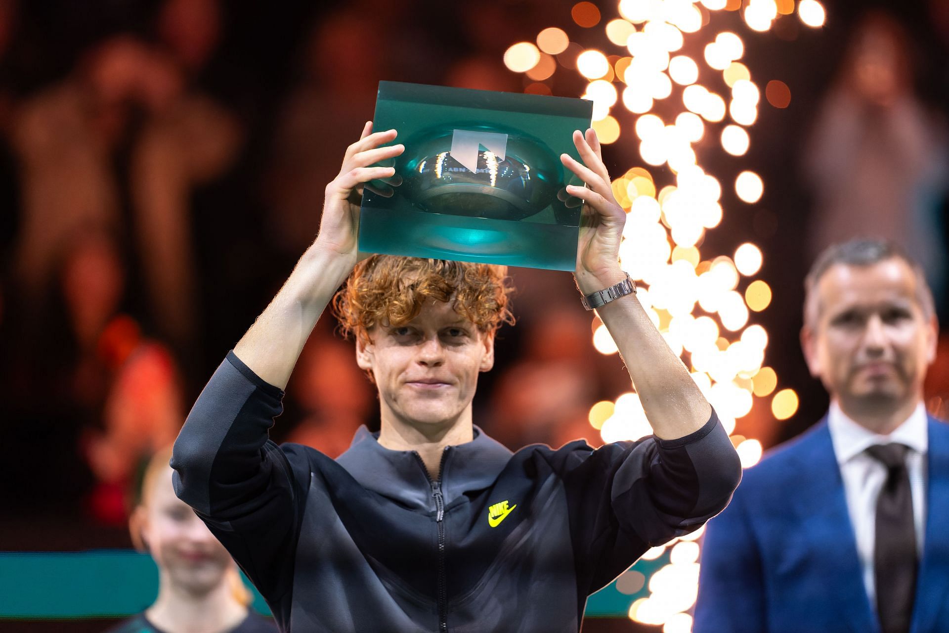 Jannik Sinner with his ABN AMRO trophy last year - Source: Getty