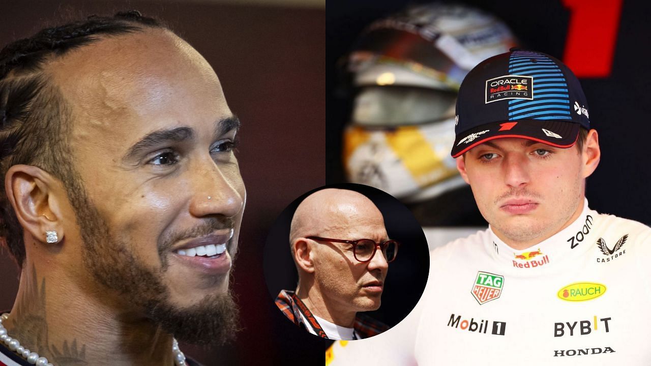 Lewis Hamilton, Jacques Villeneuve and Max Verstappen (From L-R); Image source: Getty