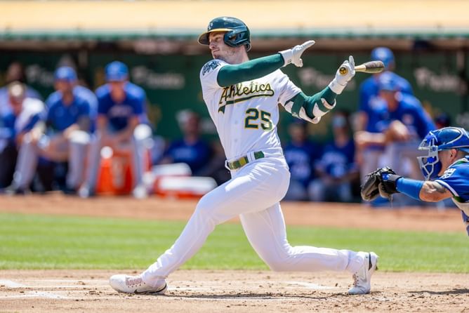 Brent Rooker gets honest about his 'right handed swing' as he revisits home run with Athletics