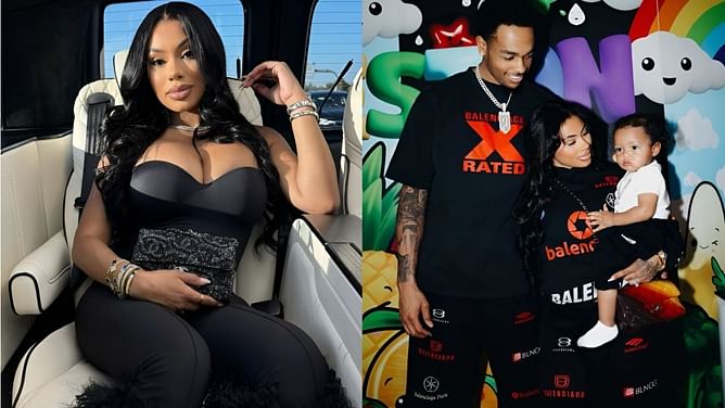 PJ Washington's wife Alisah Chanel displays blossoming baby bump as she models Mavs trouser in mirror selfie