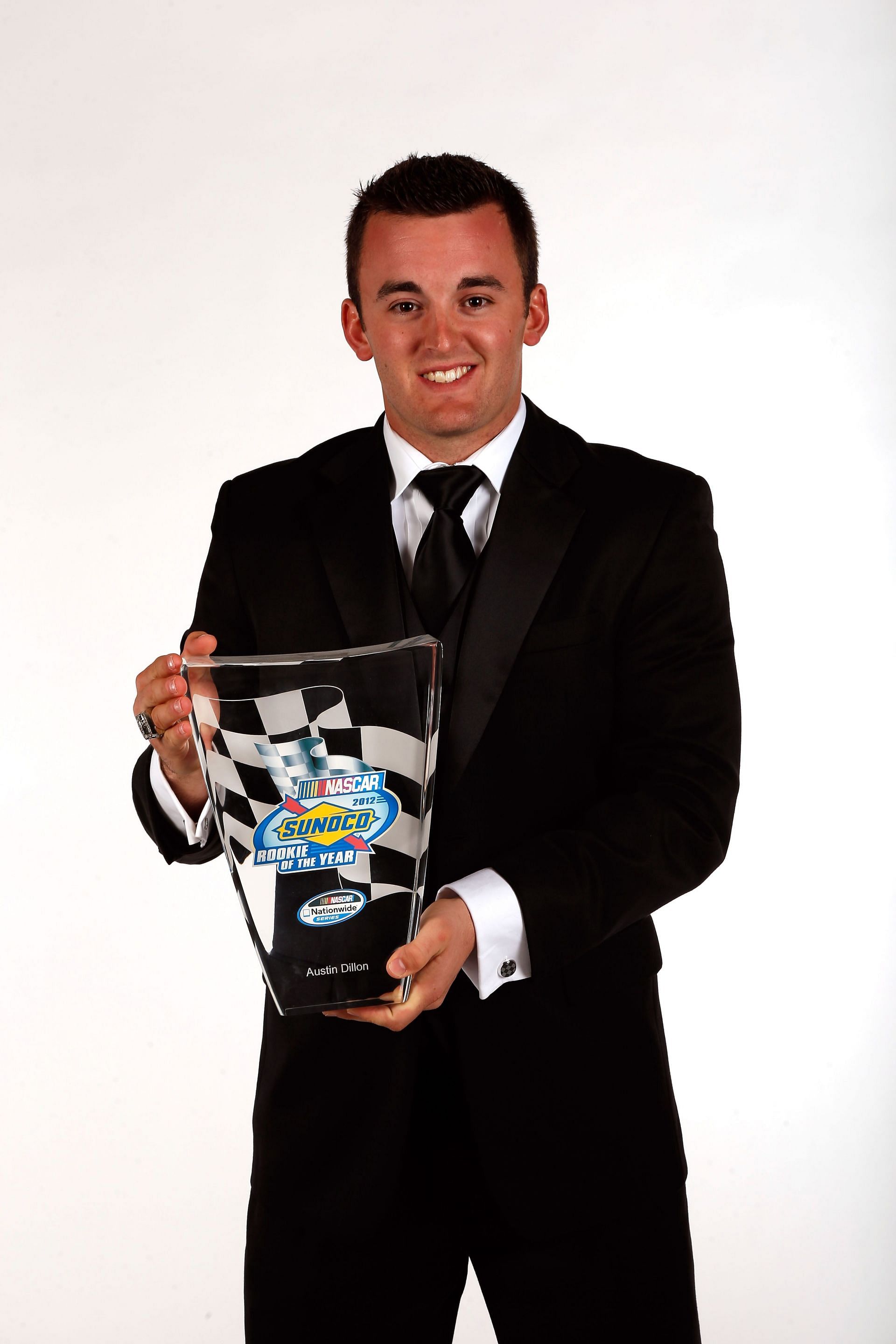 Dillon poses with the Rookie of the Year Award during the NASCAR Nationwide Series And Camping World Truck Awards Banquet - Source: Getty