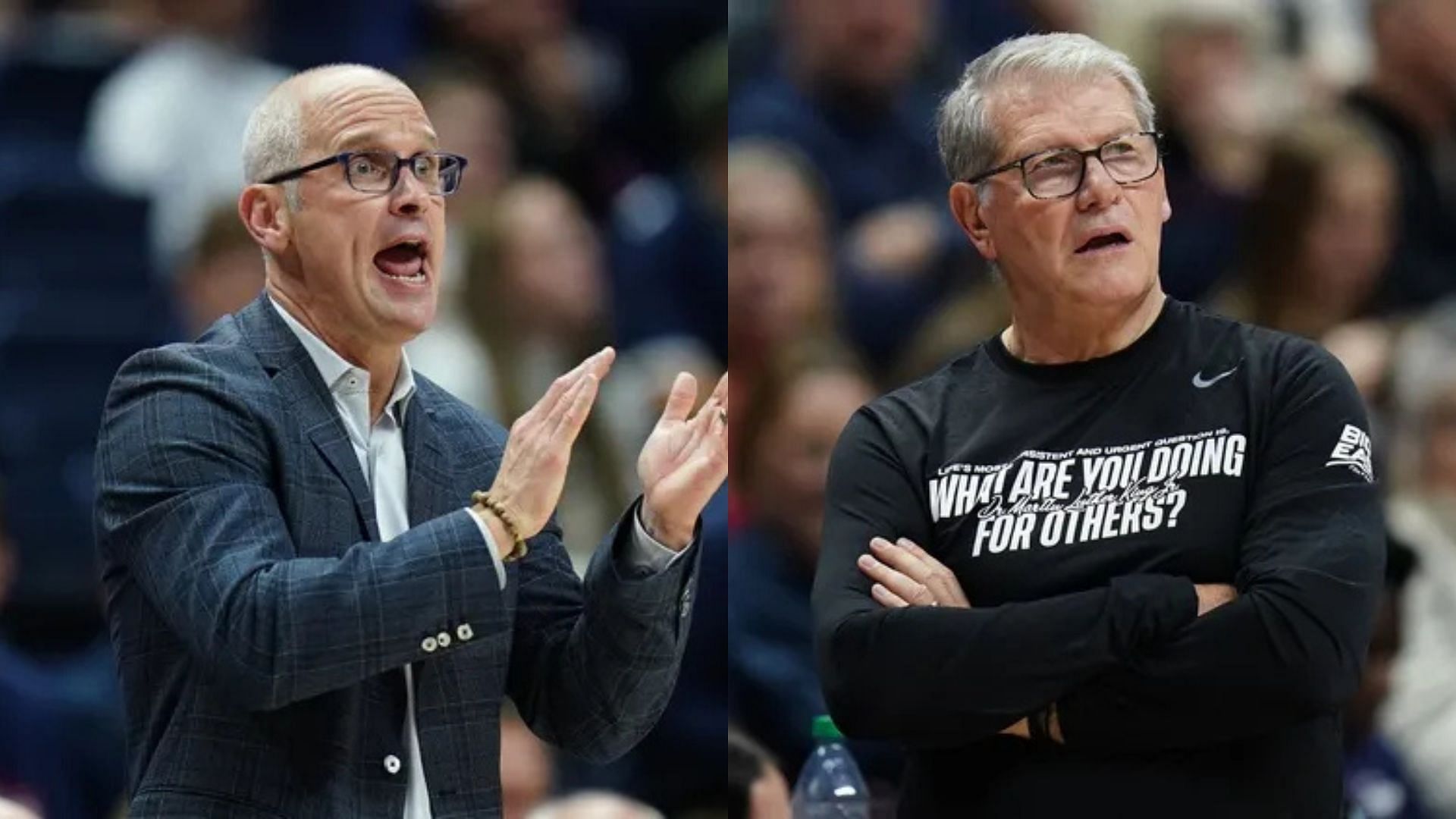 UConn coaches Dan Hurley and Geno Auriemma. Source: Imagn