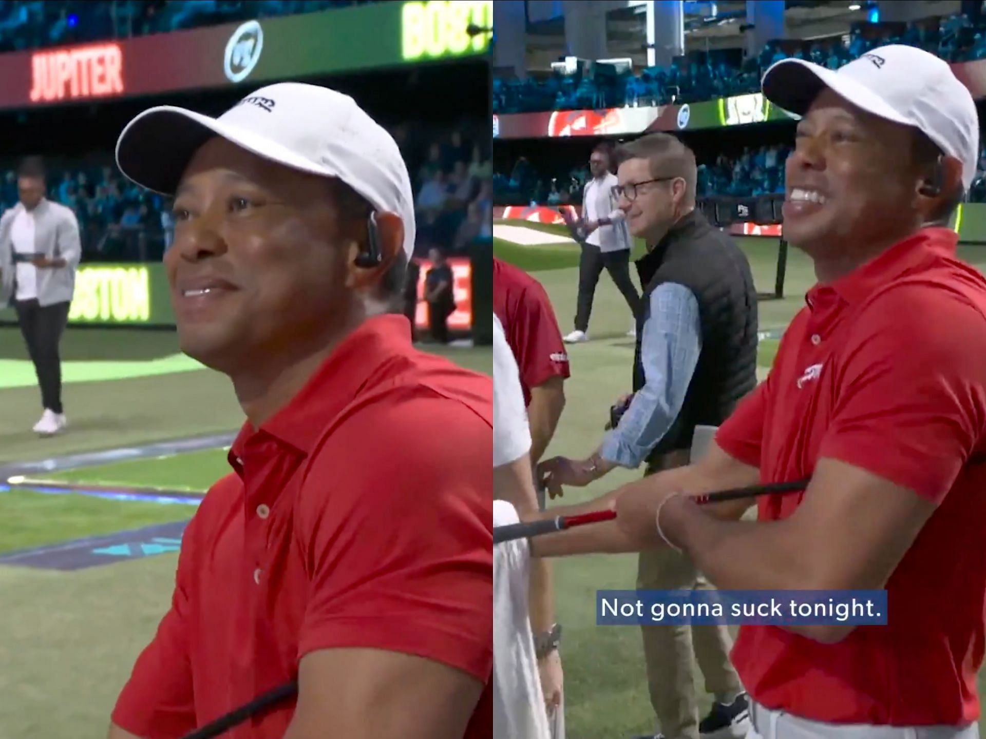 Tiger Woods during the TGL Match 4 (Image via x@PGATour)