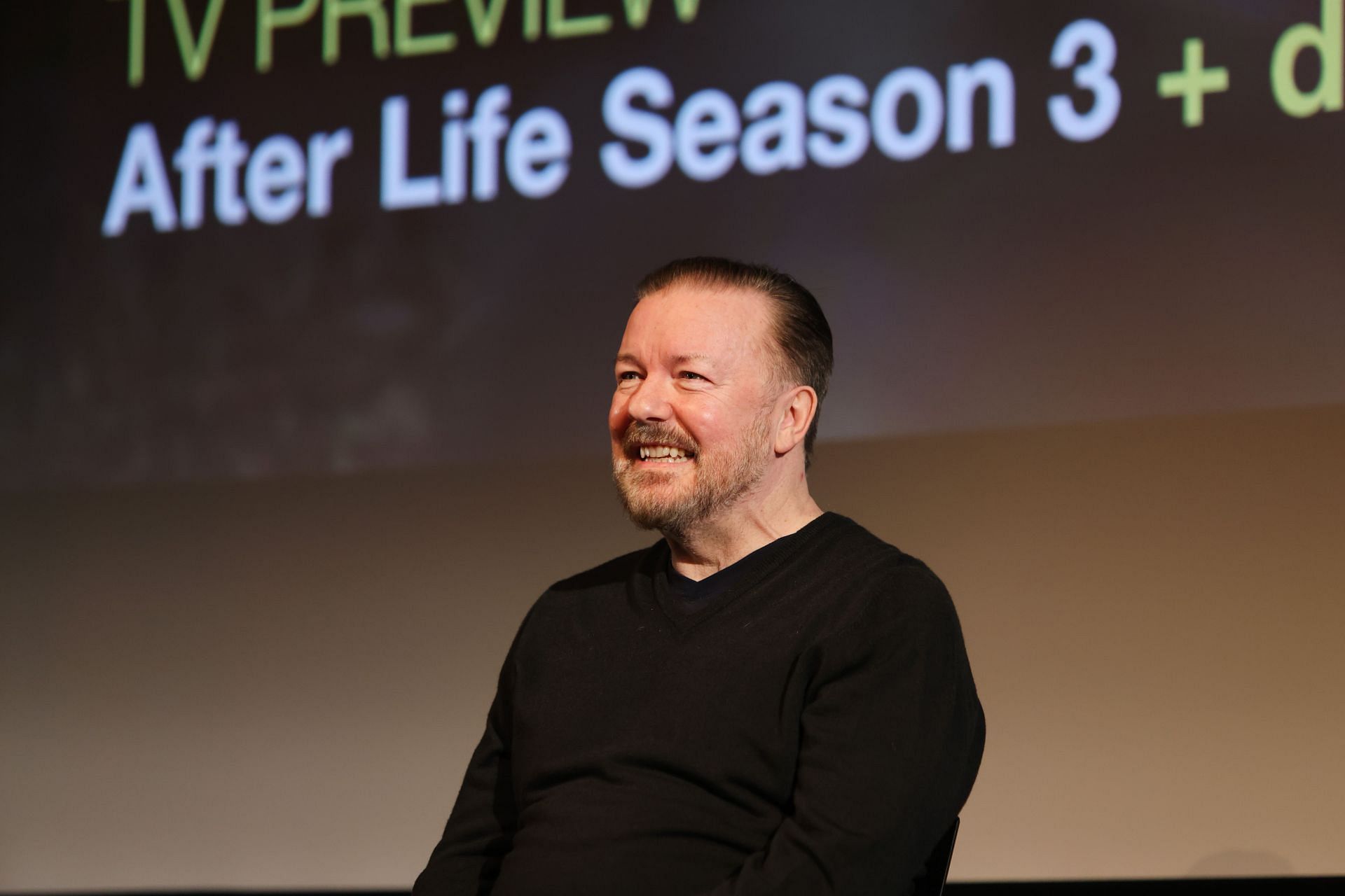 Ricky Gervais at Netflix&#039;s &quot;After Life: Season 3&quot; Premiere (Image via Getty)