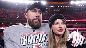 IN PHOTOS: Travis Kelce, Taylor Swift spotted at Chiefs’ post-AFCCG afterparty