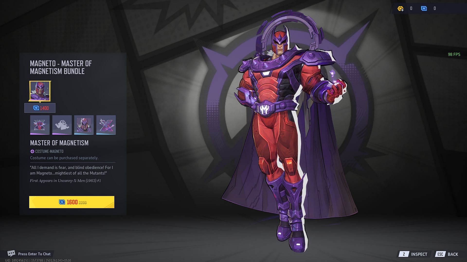 You can purchase the Magneto Master of Magnetism from the shop (Image via NetEase Games)