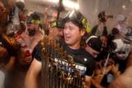 Shohei Ohtani of the Los Angeles Dodgers, World Series (Source: Getty)