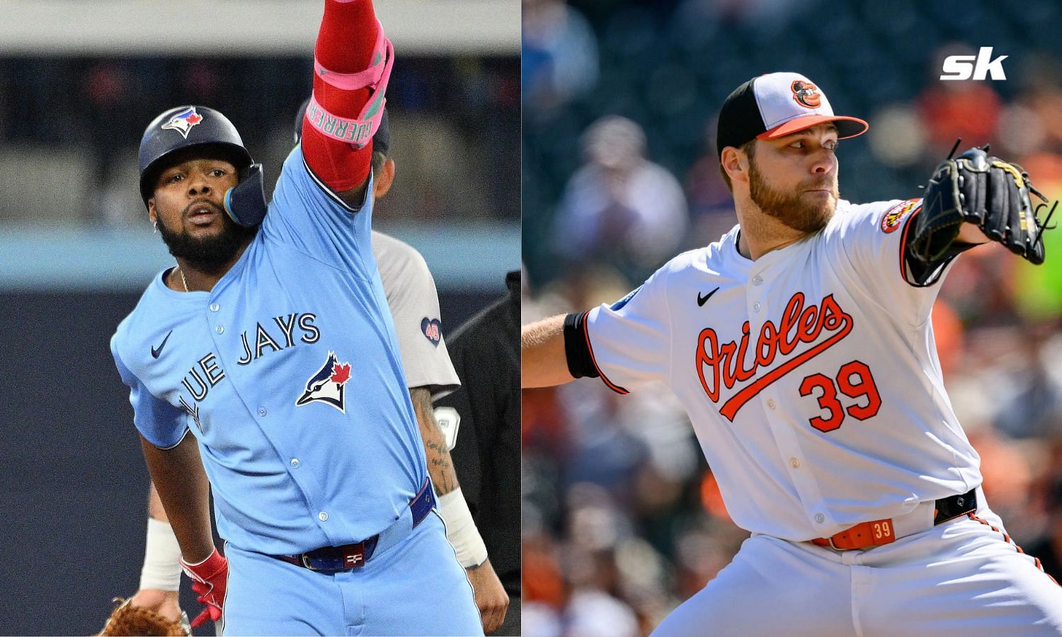 Vladimir Guerrero Jr. (left) and Corbin Burnes (right) (Imagn)