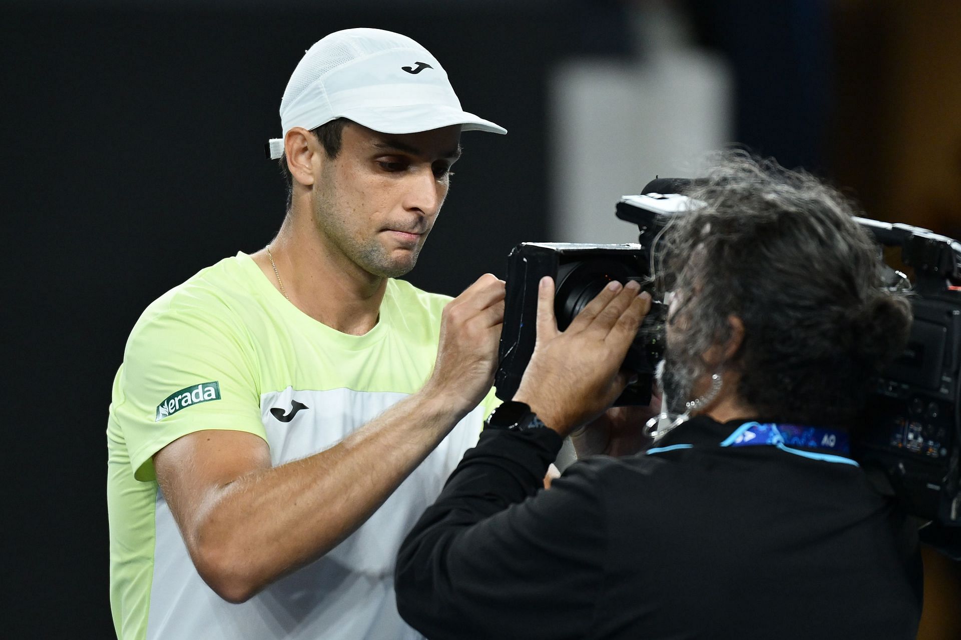 Aleksandar Vukic after defeating Sebastian Korda at the 2025 Australian Open. (Source: Getty)