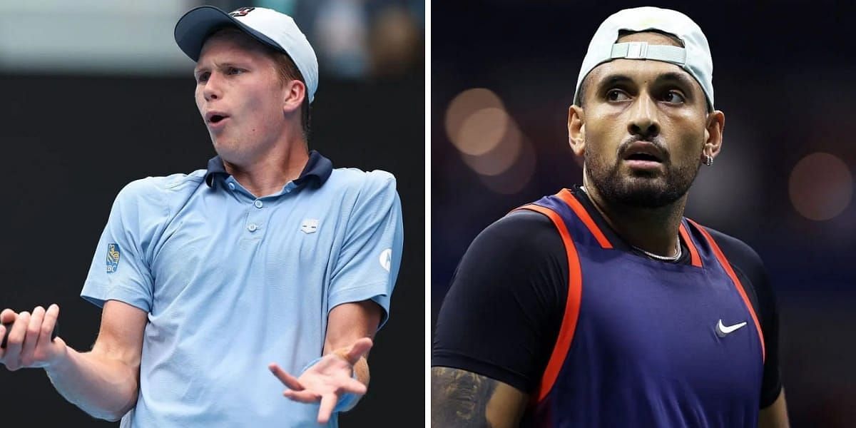 Jenson Brooksby (L)  &amp; Nick Kyrgios (R) (Source - GETTY)