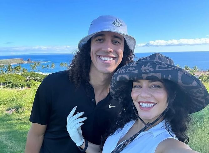 Cole Tucker's wife Vanessa Hudgens turns up the glamor in chic white t-shirt with a message