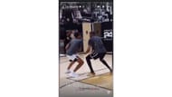 Laura Govan shares a clip of A. Arenas training with Kevin Durant. Photo Credit: Laura Govan's IG account