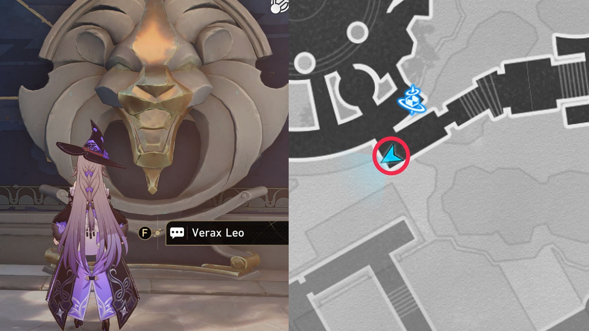 Location of Verax Leo #6 (Image via HoYoverse)