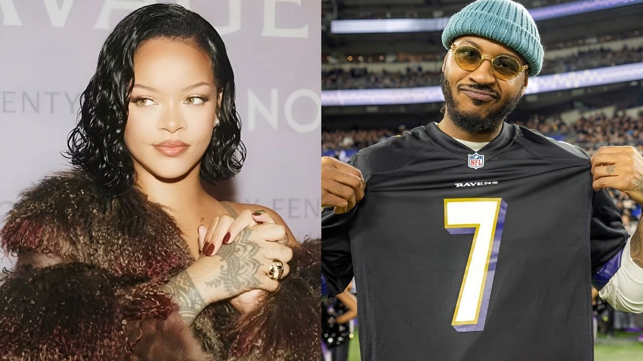 Carmelo Anthony opens up about iconic Rihanna photobomb moment that turned into viral meme [Picture Credit: IG/@carmeloanthony, @badgalriri]