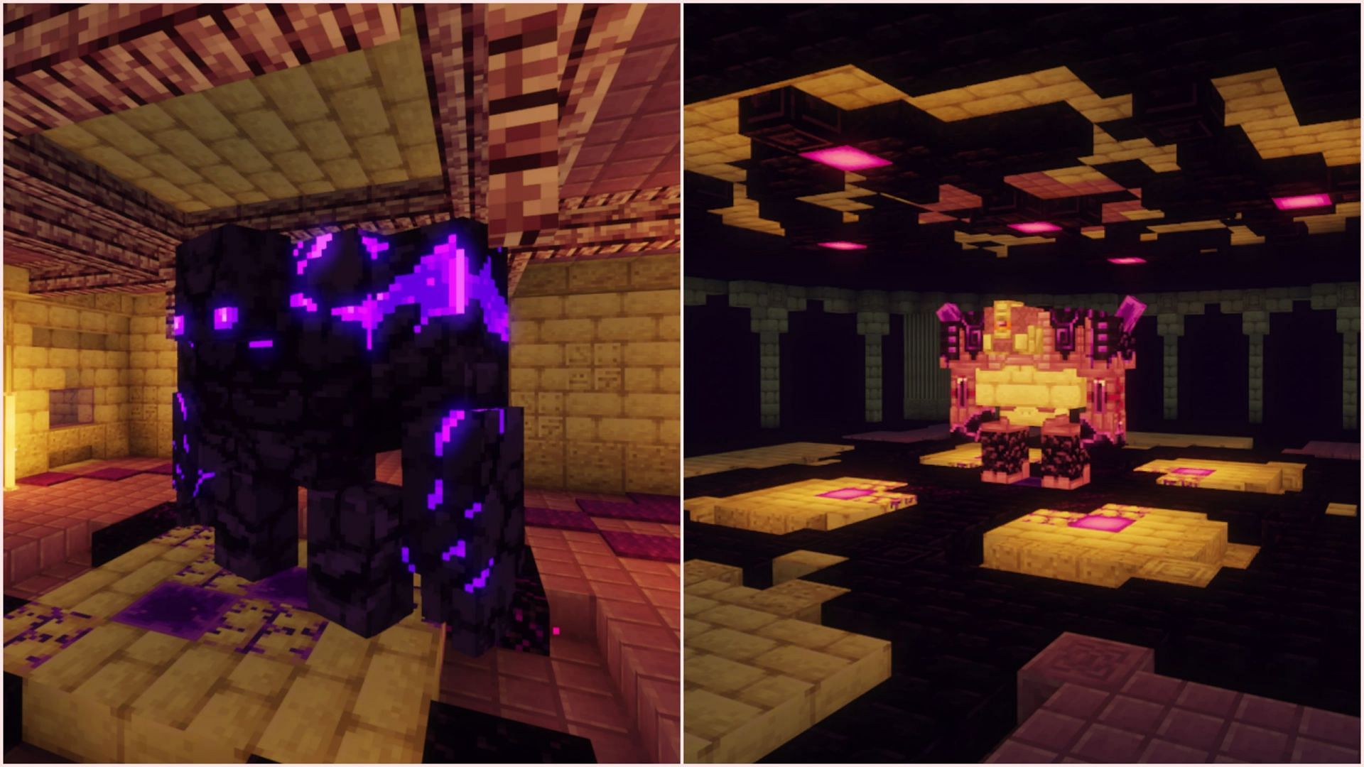 This mod adds two new boss mobs and new dungeon-like structures to the End realm (Image via Mojang Studios || CurseForge/@mcl_ender)