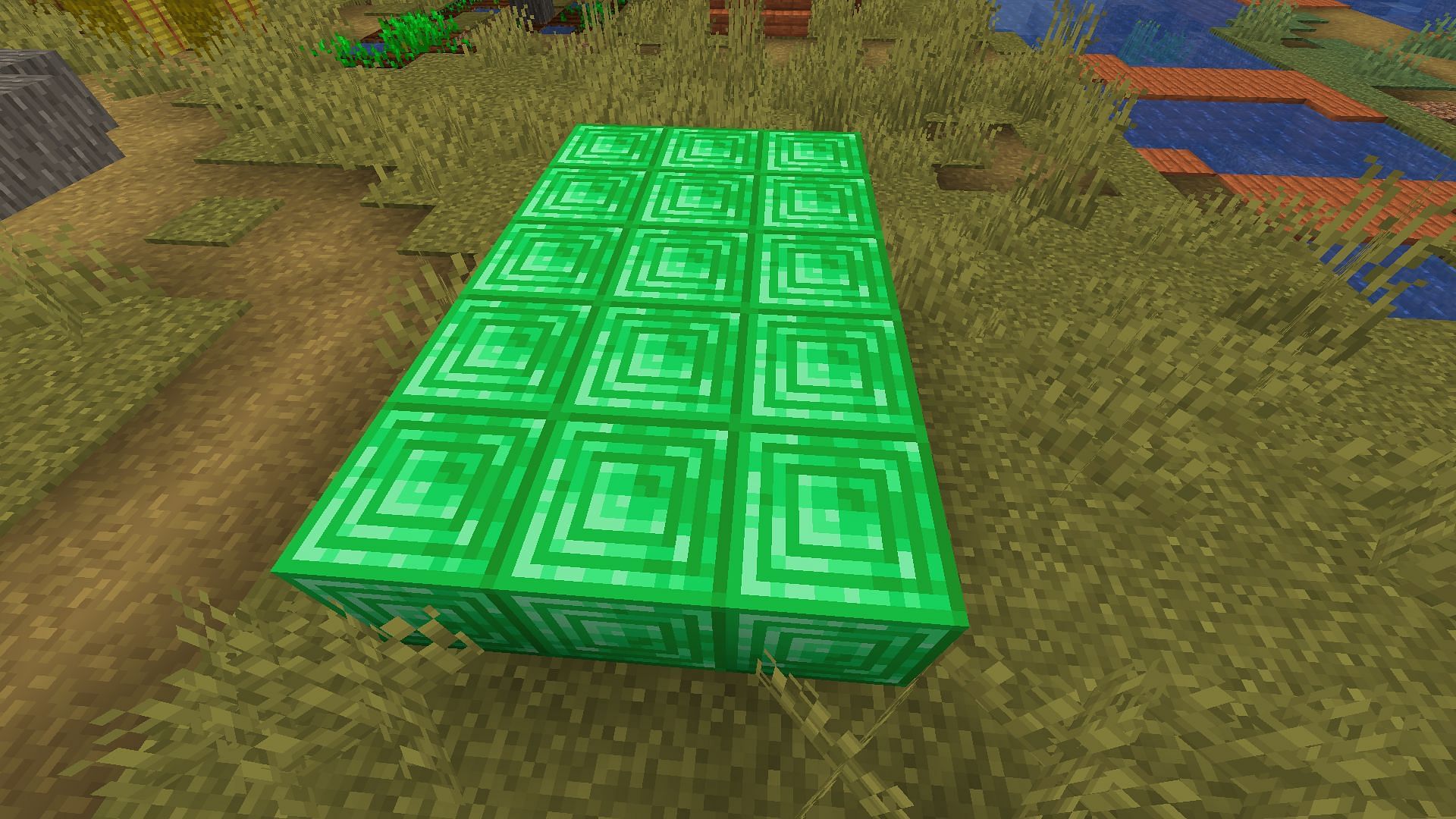 You can collect an excessive amount of emeralds from trading (Image via Mojang Studios)