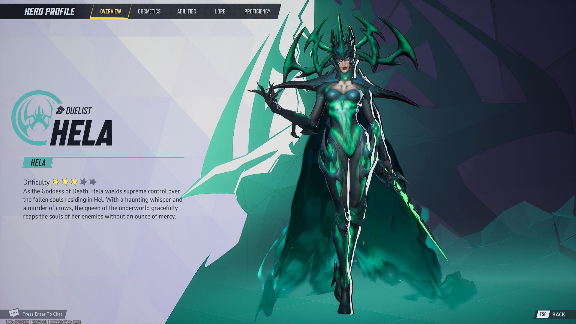 Marvel Rivals Hela is a Duelist character (Image via NetEase Games)