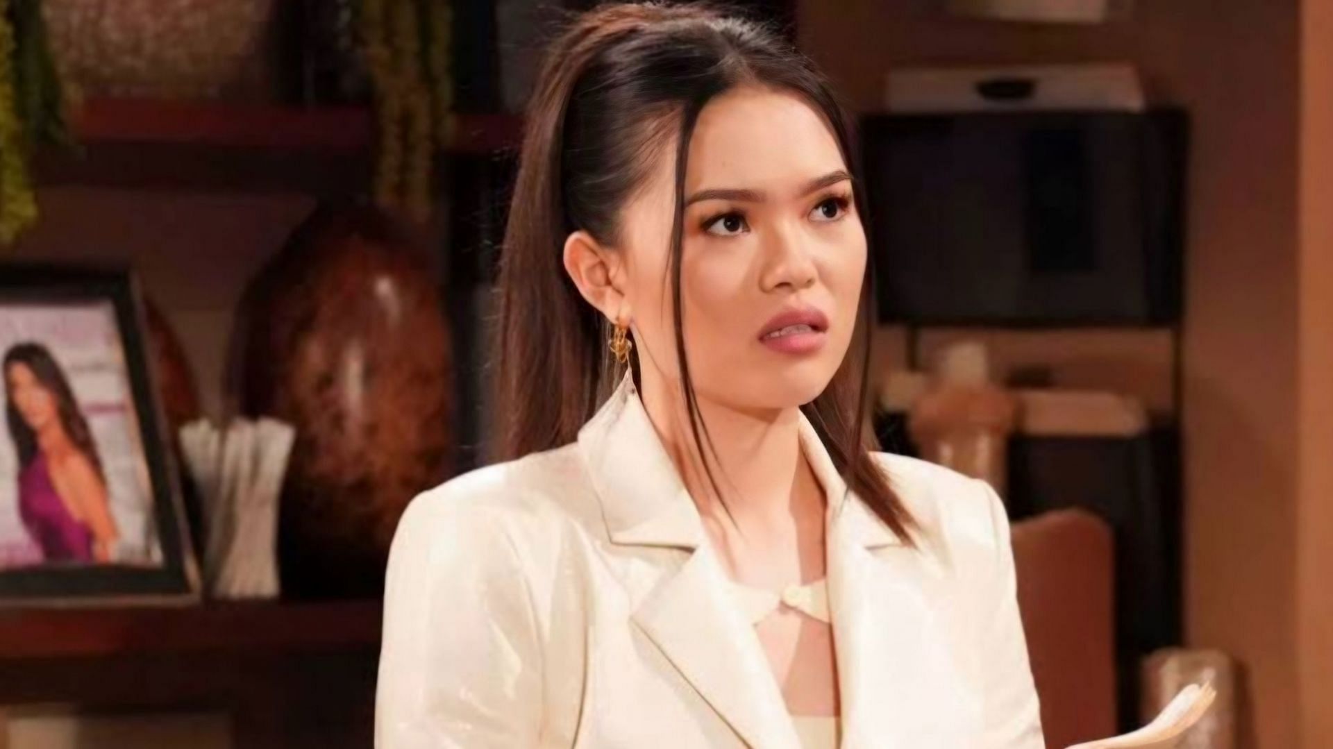 Actress Lisa Yamada as Luna Nozawa in a still from The Bold and the Beautiful (Image via CBS)